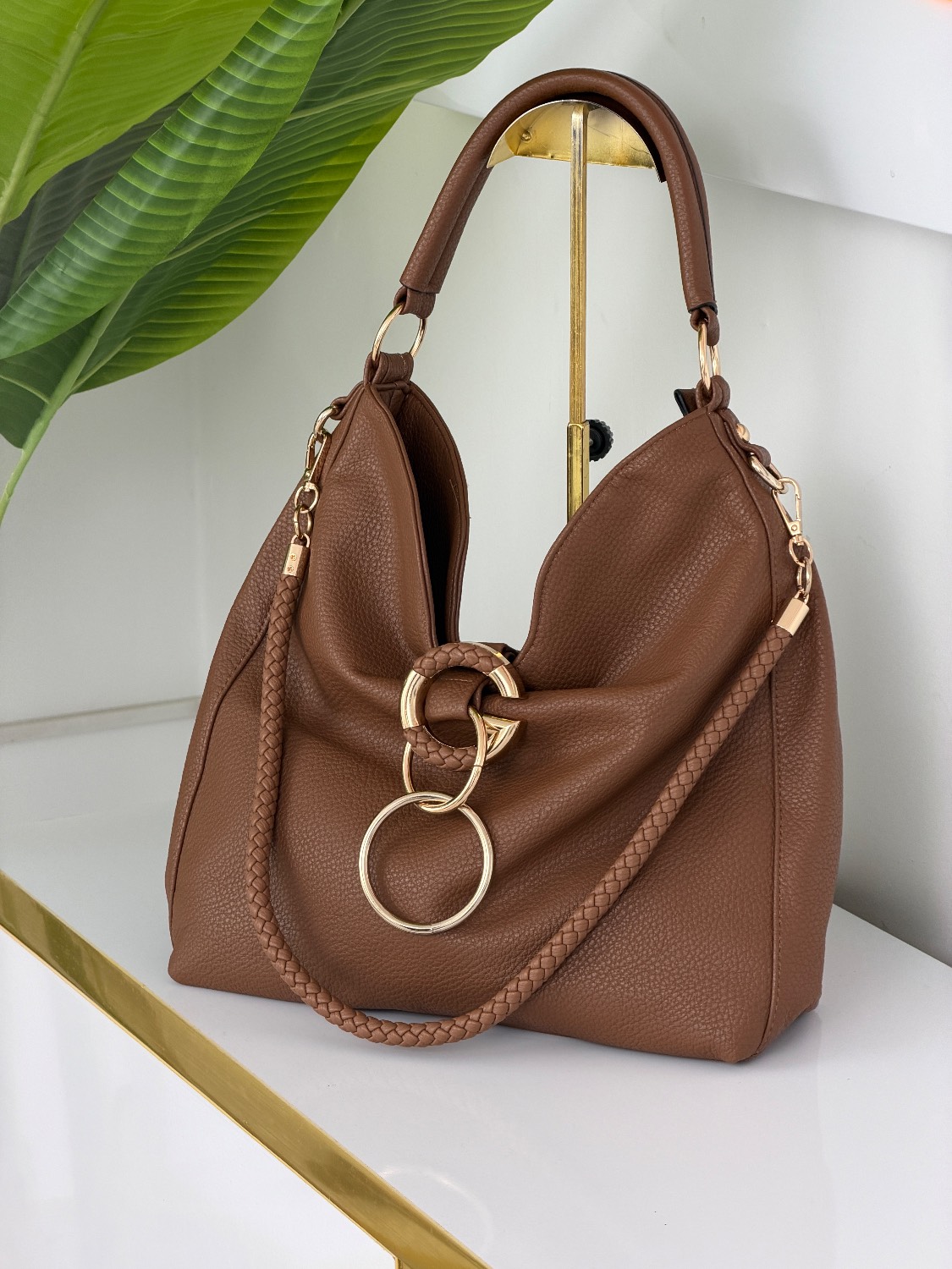 کیف دستی بزرگ زنانه وارداتی رنگ قهوه ای